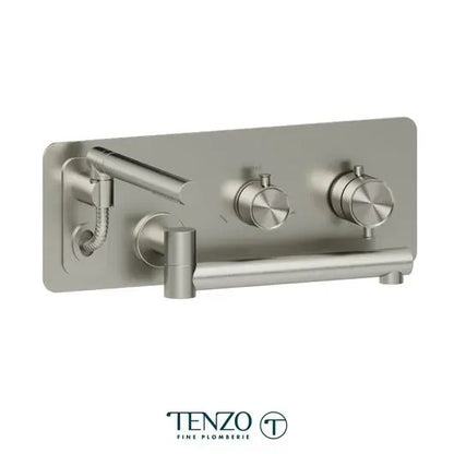 Tenzo Retractable Hose 12'' Swivel Spout Alyss Wall-Mount Tub Filler