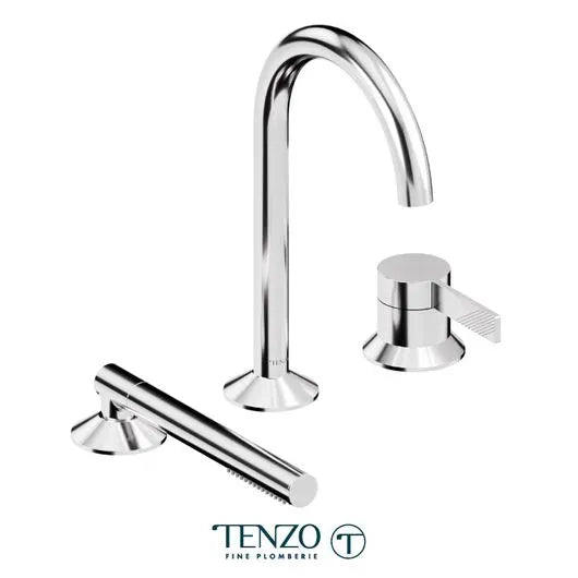 Tenzo 3 Pieces Paloma Deck-Mount Tub Filler