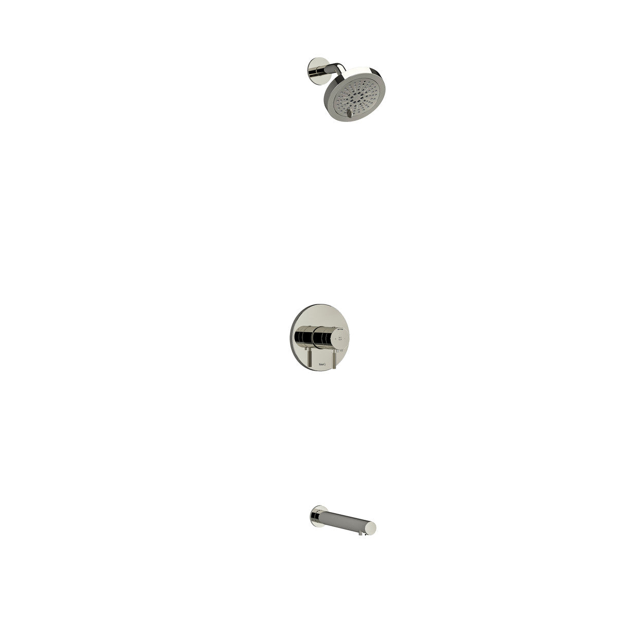 Riobel Shower Kit 4744 Type T/P (Thermostatic/Pressure Balance) 1/2 Inch Coaxial 2-Way No Share With Shower Head And Tub Spout