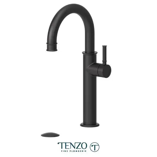 Tenzo Tall single hole lavatory faucet with drain, Alyss