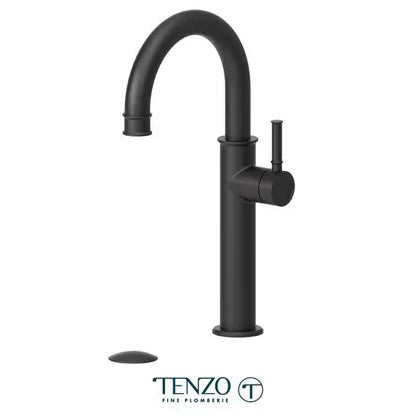 Tenzo Tall single hole lavatory faucet with drain, Alyss