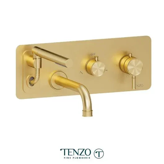 Tenzo Retractable Hose Alyss Wall-Mount Tub Filler