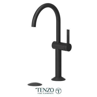 Tenzo Tall Lavatory With Drain Single-Hole Bathroom Faucet