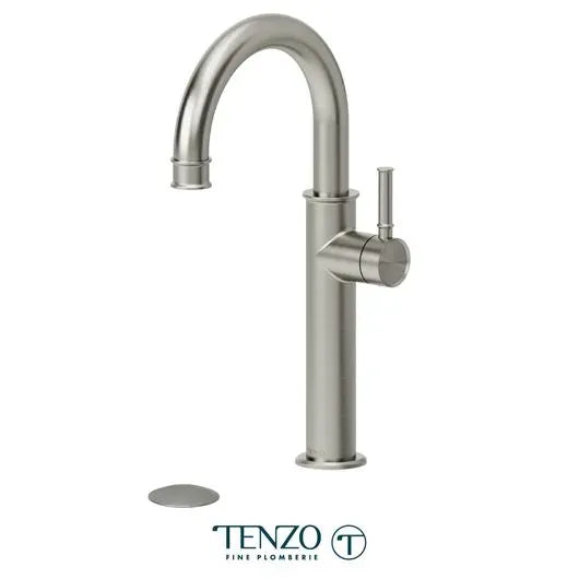 Tenzo Tall single hole lavatory faucet with drain, Alyss