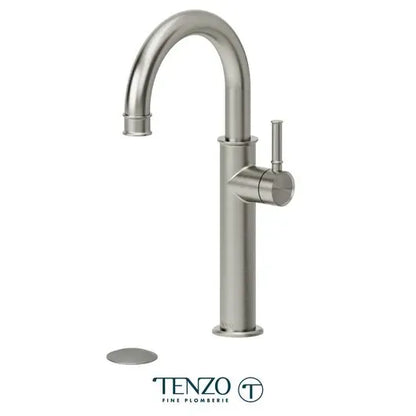 Tenzo Tall single hole lavatory faucet with drain, Alyss