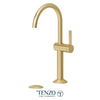 Tenzo Tall Lavatory With Drain Single-Hole Bathroom Faucet