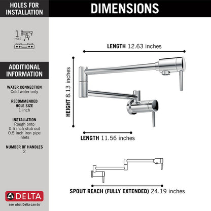 DELTA Contemporary Pot Filler