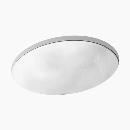 Kohler Sartorial™ Herringbone Caxton® 19-1/4" Oval Undermount Bathroom Sink, No Overflow