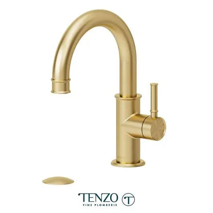 Tenzo Single hole lavatory faucet with drain, Alyss