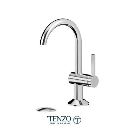 Tenzo Single hole lavatory faucet with drain