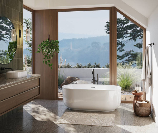 Maax Ommu 6732 Acrylic Freestanding Center Drain Bathtub #107834 - Golzar Home