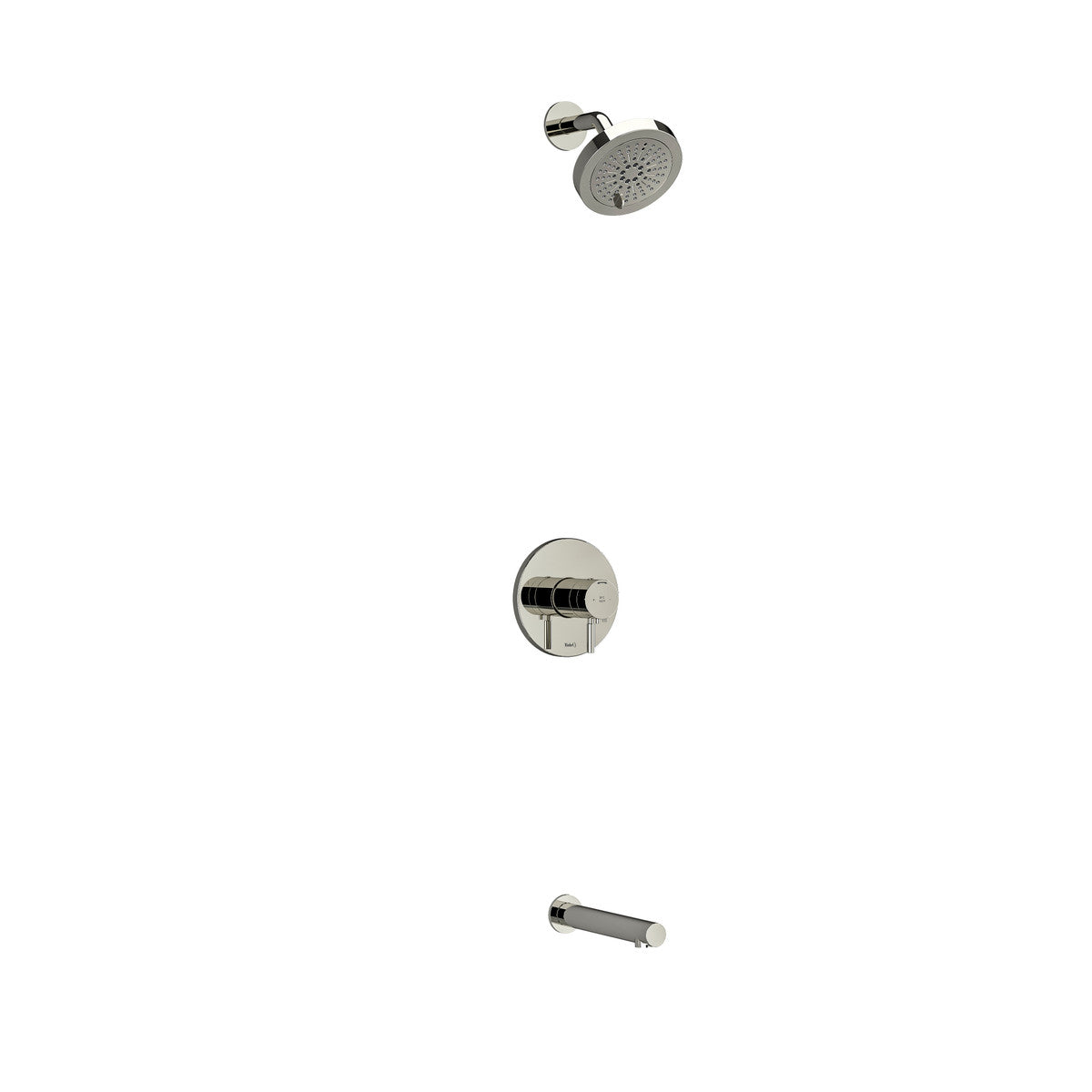 Riobel Shower Kit 4744 Type T/P (Thermostatic/Pressure Balance) 1/2 Inch Coaxial 2-Way No Share With Shower Head And Tub Spout