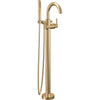 Single Handle Floor Mount Tub Filler Trim with Hand Shower