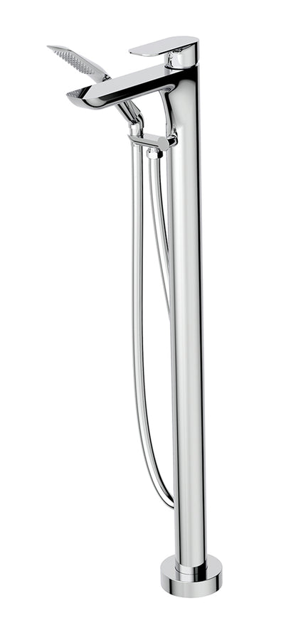 Aquabrass Floormount tub filler with handshower