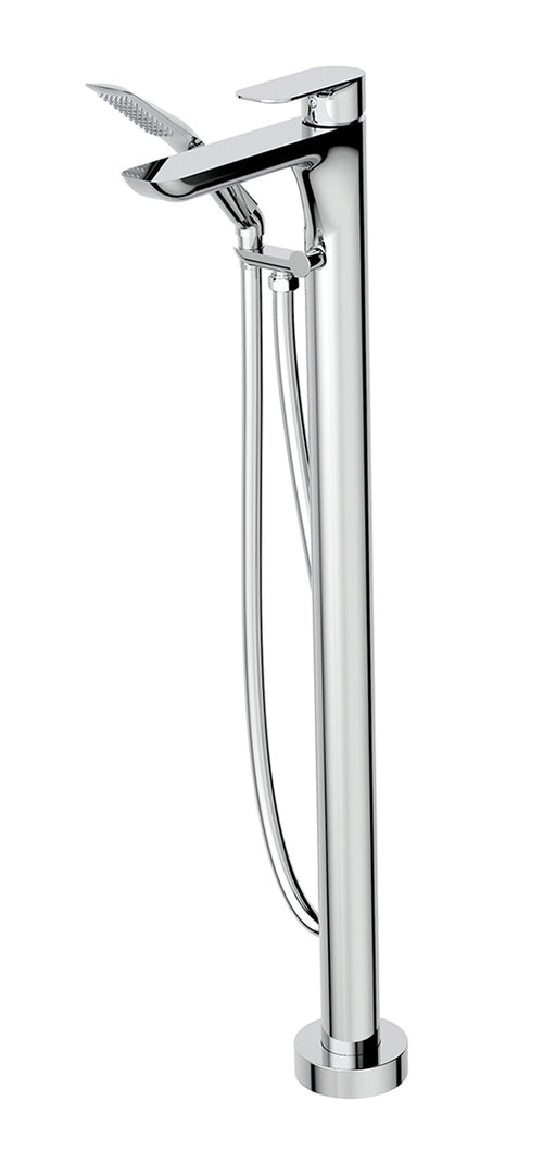 Aquabrass Floormount tub filler with handshower