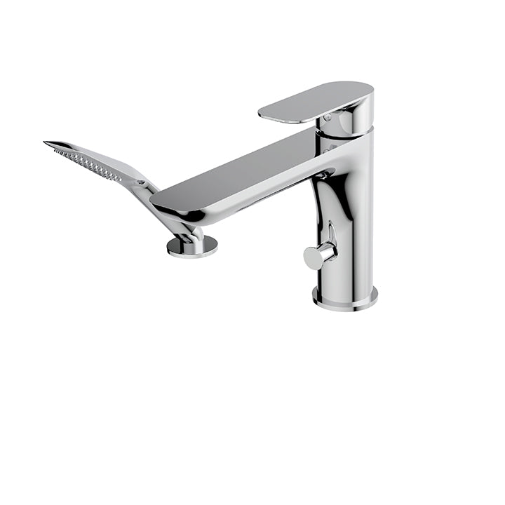 Aquabrass 2-piece deckmount tub filler with handshower