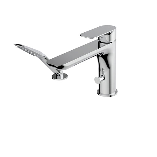 Aquabrass 2-piece deckmount tub filler with handshower