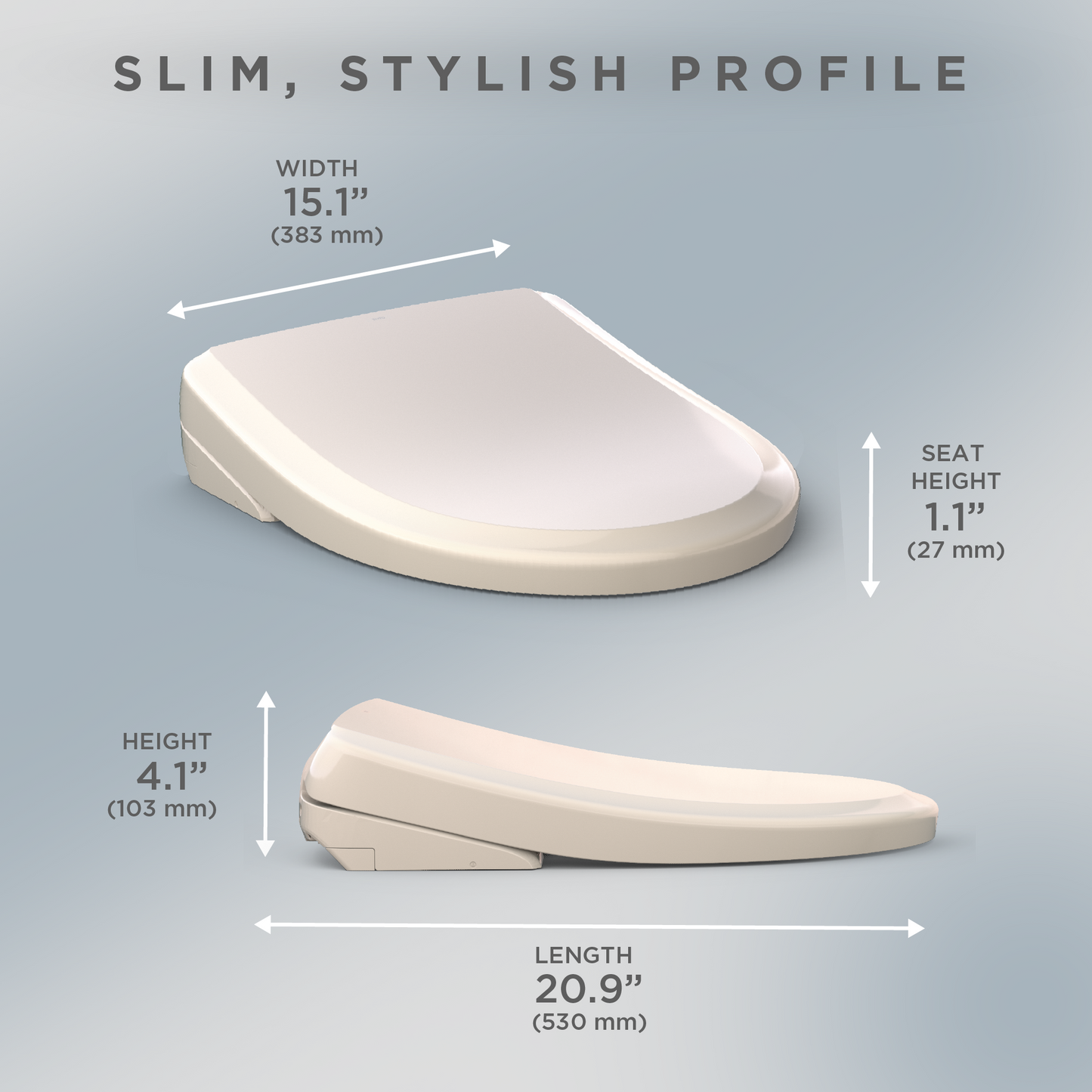Toto WASHLET® S7A - Classic- Elongated with ewater+