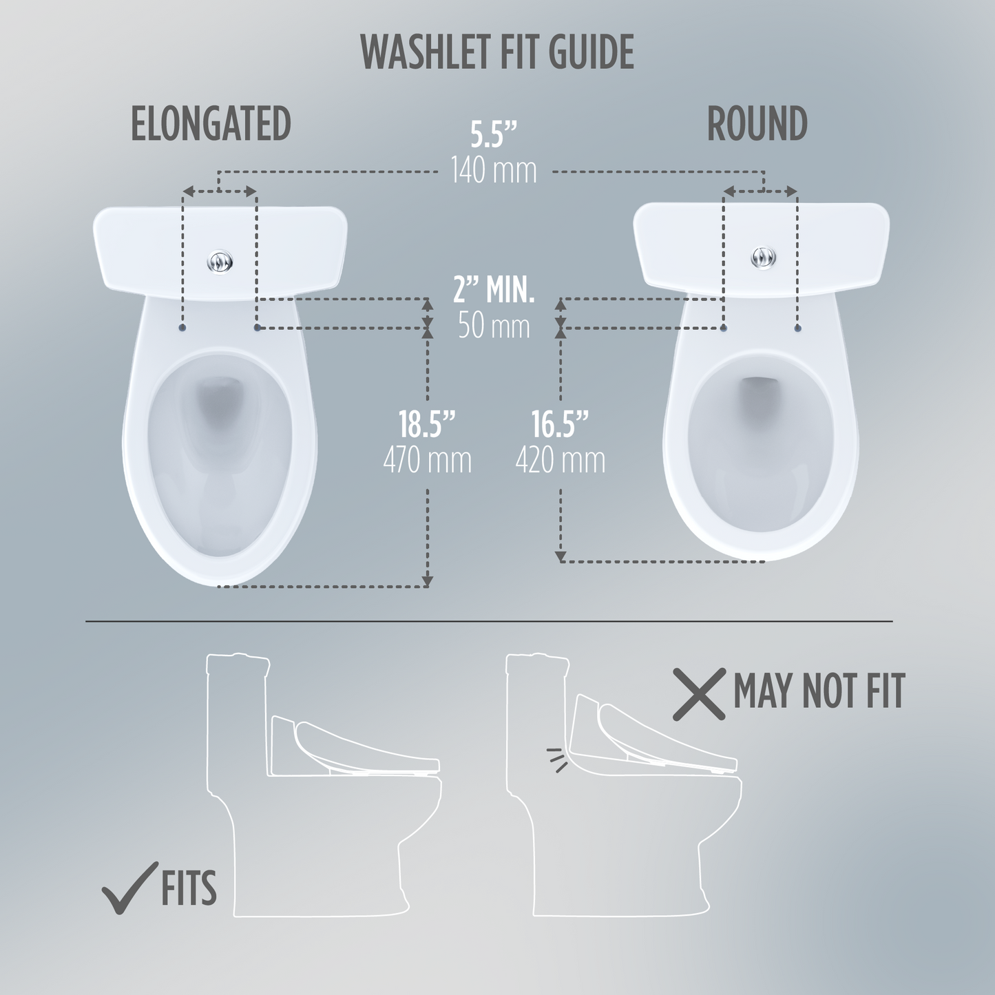 Toto WASHLET® S7A - Contemporary - Elongated with ewater+