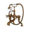 Perrin & Rowe Edwardian Exposed Deck Mount Tub Filler With Handshower - With Cross Handle.3501X/1