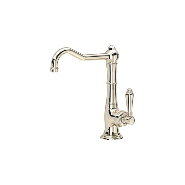 ROHL Cinquanta Single Hole Column Spout Bar & Food Prep Faucet - Polished Chrome With Metal Lever Handle/6.5LMAPC