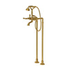 ROHL Exposed Floor Mount Tub Filler With Handshower & Floor Pillar Legs Or Supply Unions