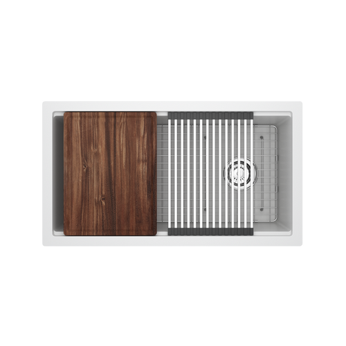 ROHL Fonsa™ 33" Quartz Chef/Workstation Sink With Accessories