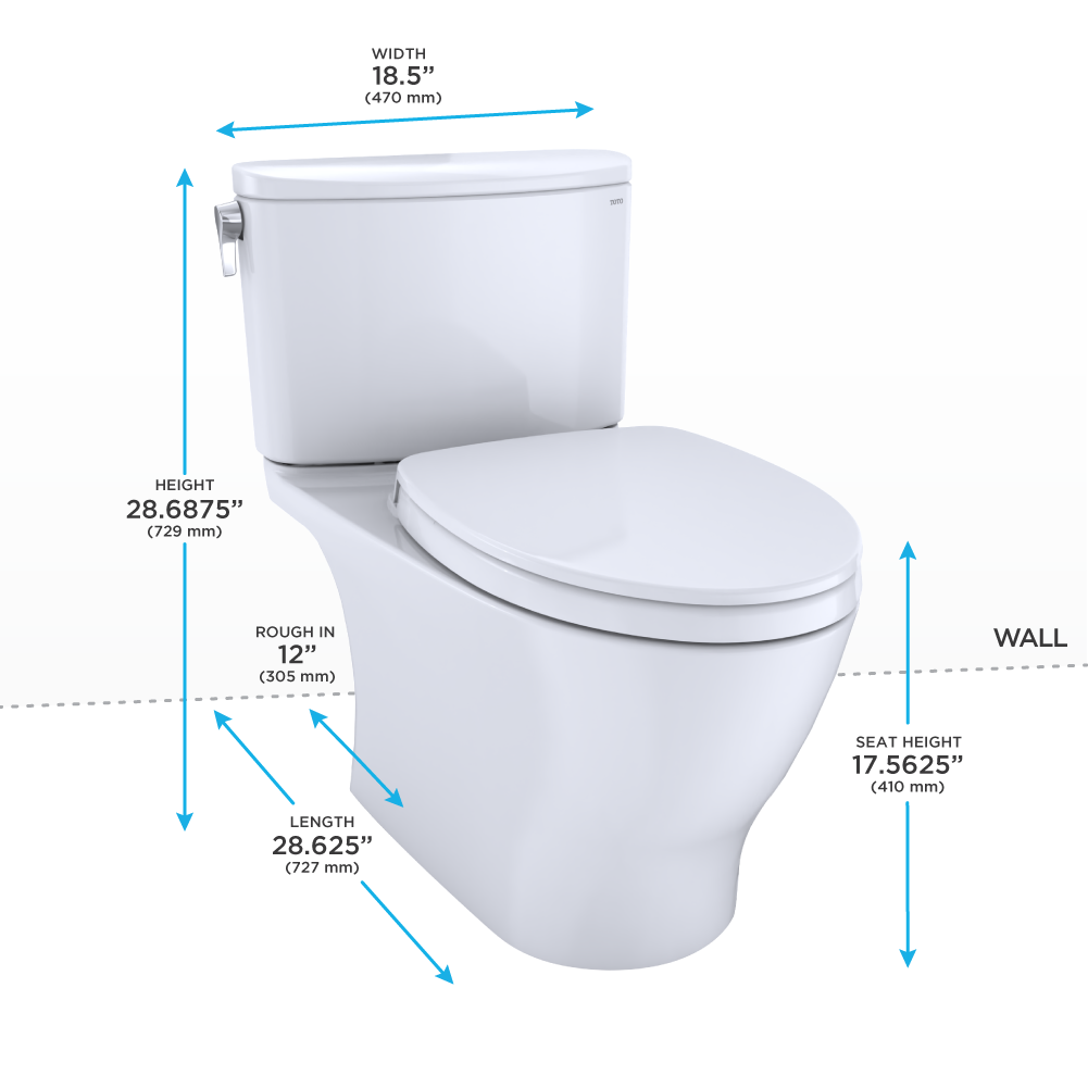 Nexus® Two-Piece Toilet, 1.28 GPF, Elongated Bowl - WASHLET®+ Connection