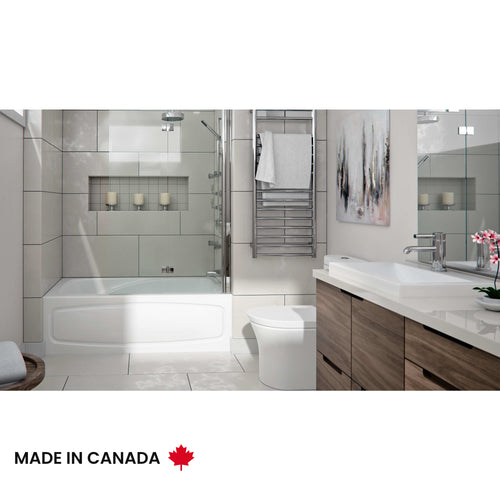 Neptune Juna IFS AFR Acrylic Alcove Bathtub in White