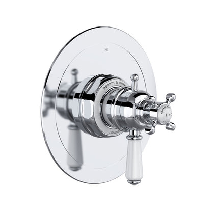 Perrin & Rowe Edwardian 1/2" Thermostatic & Pressure Balance Trim With 3 Functions (Shared) With Lever Handle - Polished Chrome.TEW23W1L