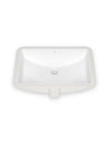 KALIA Ceska - Rectangular washbasin with curved bowl design - White gloss vitreous porcelain