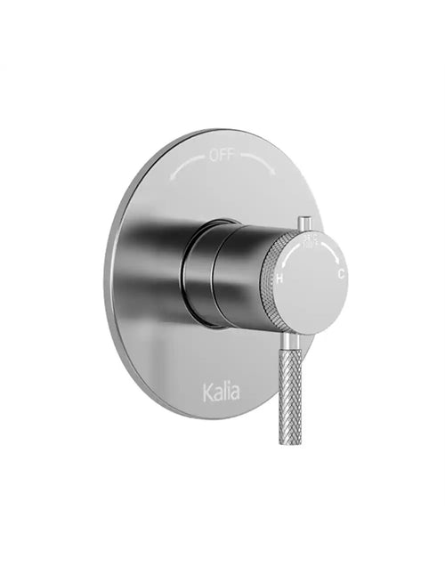 KALIA Preciso 2-way AQUATONIK type T/P 1/2" coaxial valve with diverter round decorative trim