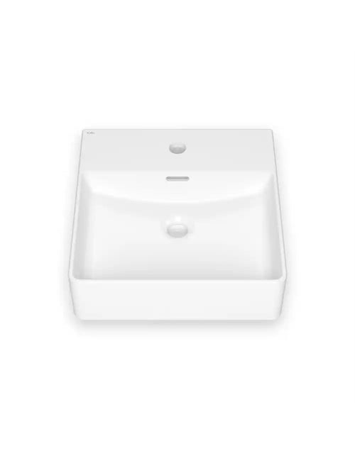 KALIA Urba - Square Washbasin with tap deck - White gloss vitreous porcelain