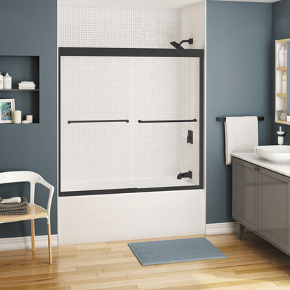 Kameleon 51-55 x 57 in. 6 mm Bypass Tub Door for Alcove Installation with Clear glass in Chrome