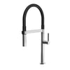 Kalia EXKI Single handle kitchen faucet with black PVC spout and magnetic spray head