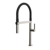 Kalia EXKI Single handle kitchen faucet with black PVC spout and magnetic spray head