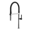 Kalia EXKI Single handle kitchen faucet with black PVC spout and magnetic spray head