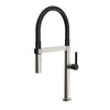 Kalia EXKI Single handle kitchen faucet with black PVC spout and magnetic spray head