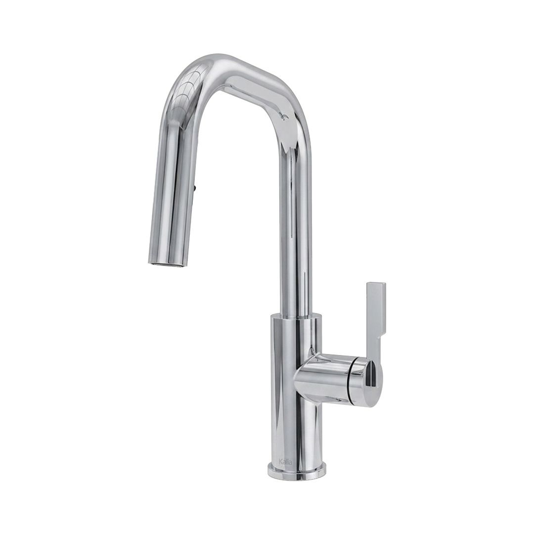 Kalia FORGE Type-S BAR single handle kitchen faucet pull-down dual spray chrome – KF2275-110