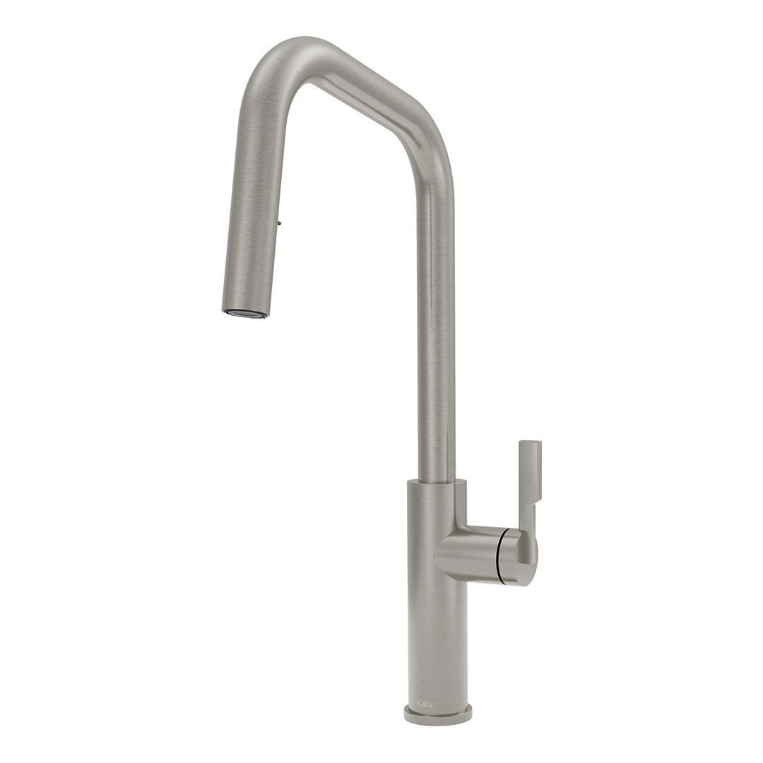 Kalia FORGE Type-S single handle kitchen faucet pull-down dual spray stainless steel PVD – KF2276-130