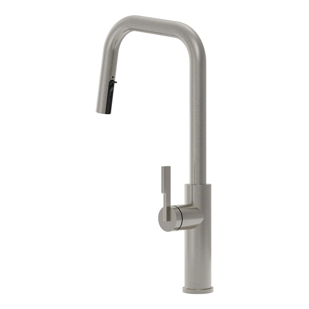 Kalia FORGE Type-S single handle kitchen faucet pull-down dual spray stainless steel PVD – KF2276-130