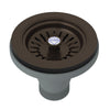 Shaws Manual Basket Strainer With Logo Branded White Porcelain Pull Knob