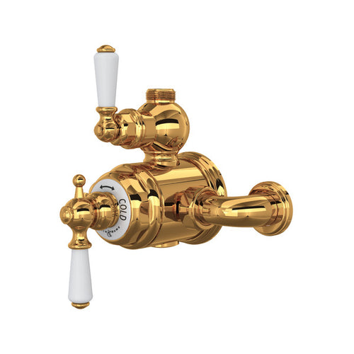 Perrin & Rowe Edwardian Exposed Thermostatic Valve With Volume & Temperature Control - With Metal Lever Handle.5550L