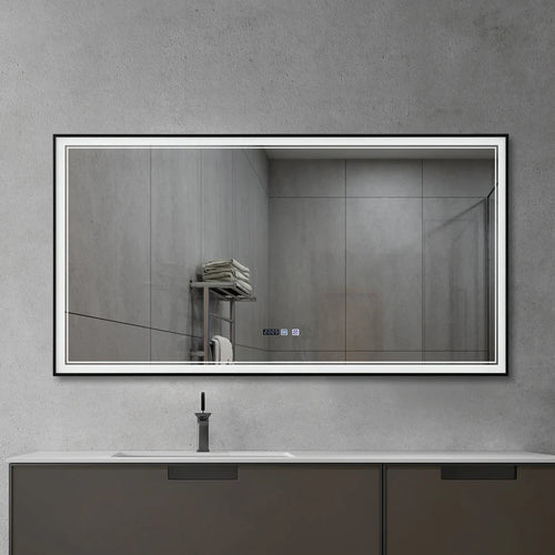 Kodaen Infinity Wood Framed Front-Lit Bathroom Led Mirror 210 - Golzar Home