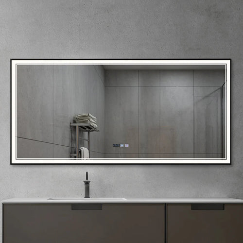 Kodaen Infinity Wood Framed Front-Lit Bathroom Led Mirror 210 - Golzar Home