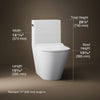 Kohler 22378-TBH-0 3/4 view of product with dimensions