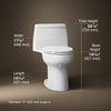 Kohler 30810-RA-0 3/4 view of product with dimensions