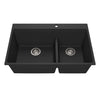 Kalia Bacia - Kitchen sink 33" drop-in 70/30 Double bowl