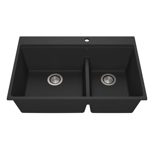 Kalia Bacia - Kitchen sink 33" drop-in 70/30 Double bowl