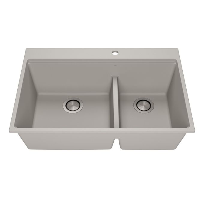 Kalia Bacia - Kitchen sink 33" drop-in 70/30 Double bowl